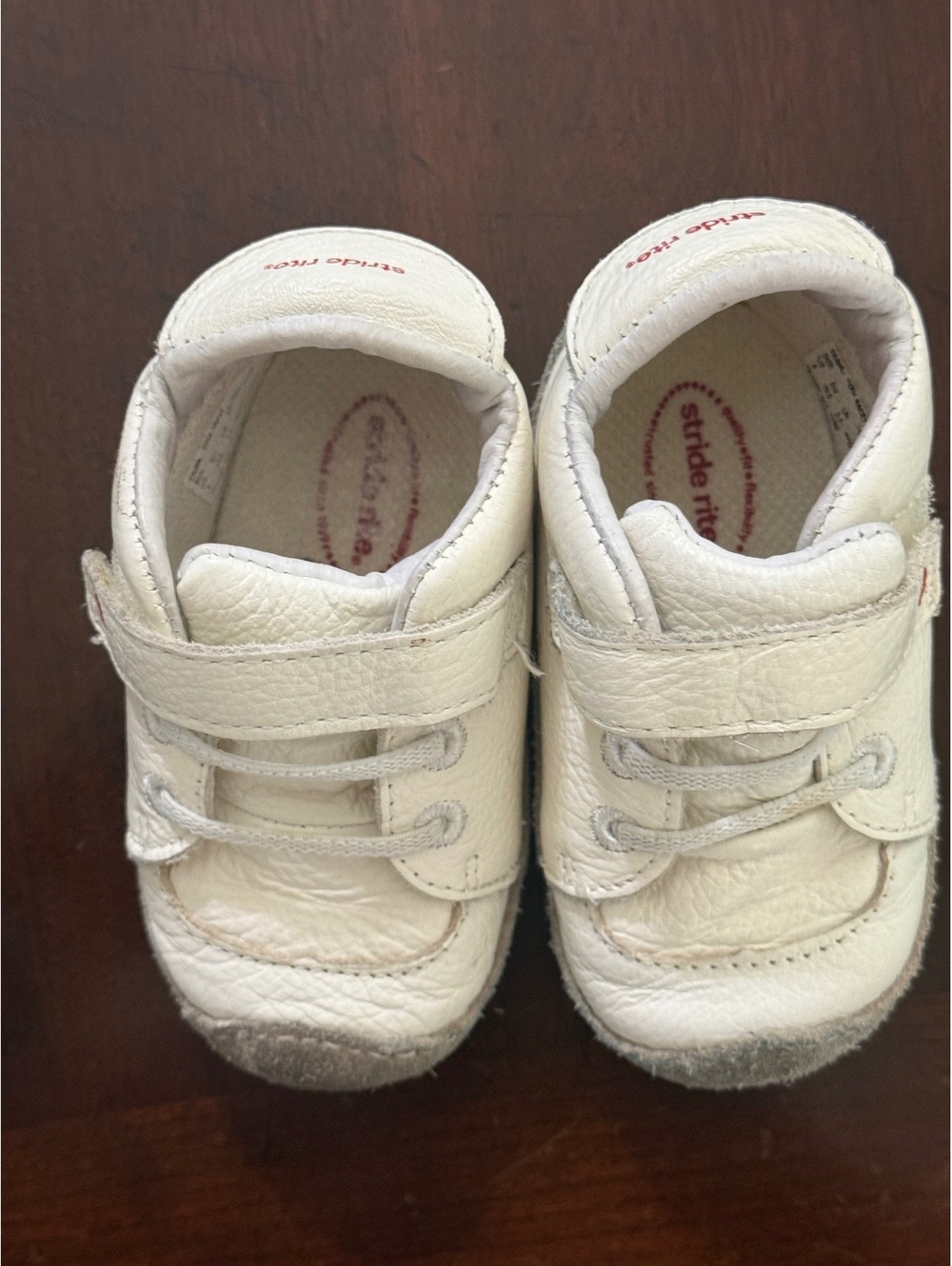 Stride Rite Crawl Cool Kacey White Leather Infant Baby Shoes Size 4 US PB45563